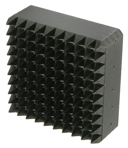 [42000535A] PLAQUETTE BOUCHARDE ACIER - 100 DENTS CARRE 45x45 - R5508